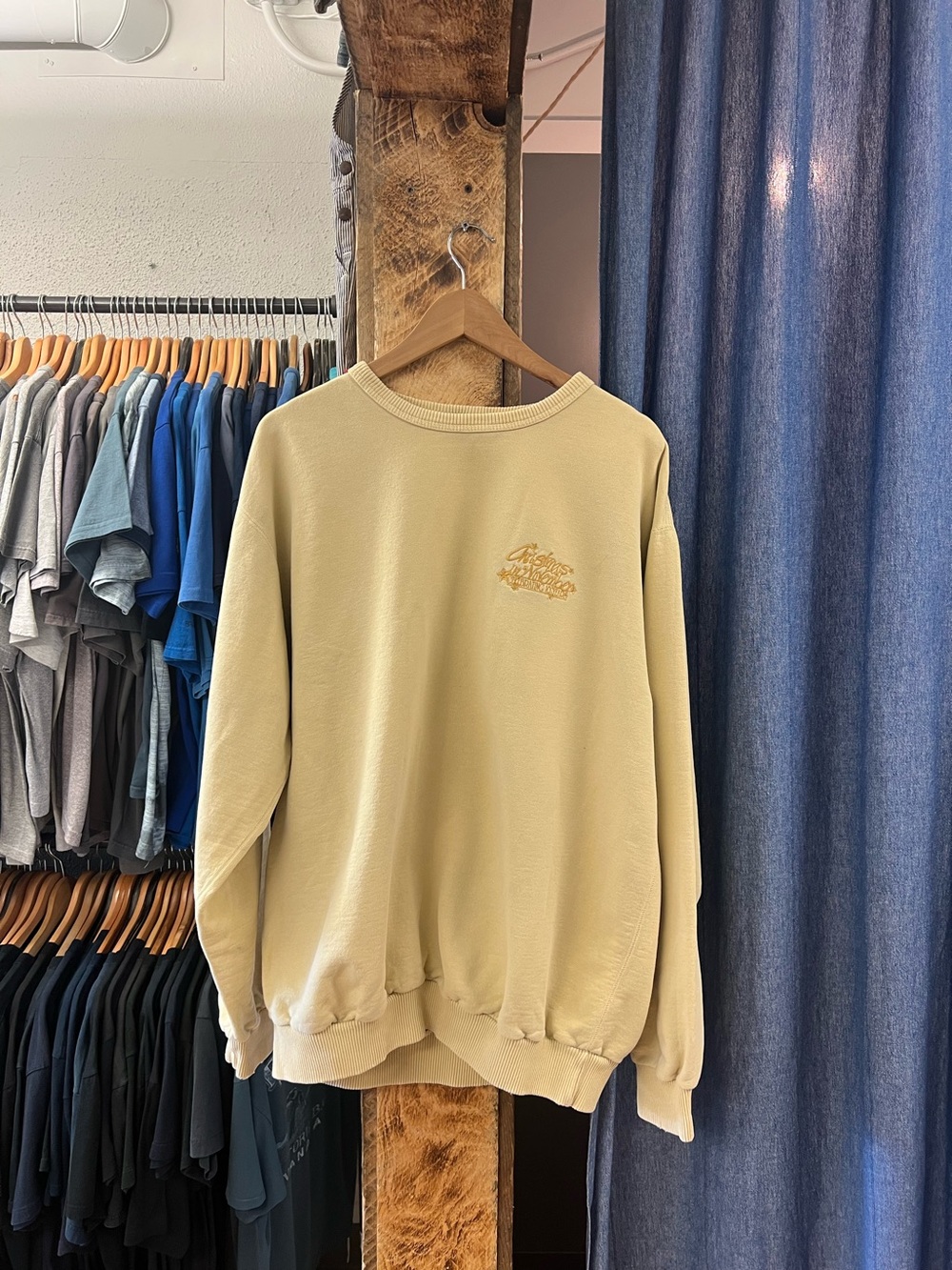 Vintage Christmas in November Yellow Crewneck